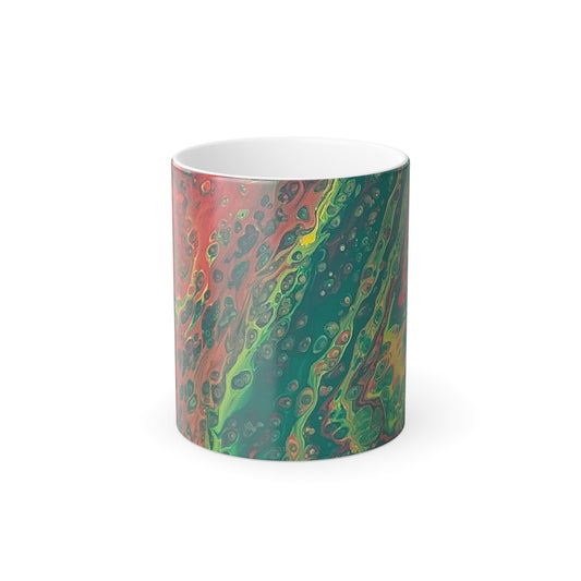 Green Sea Sunset Color Morphing Mug, 11oz UV