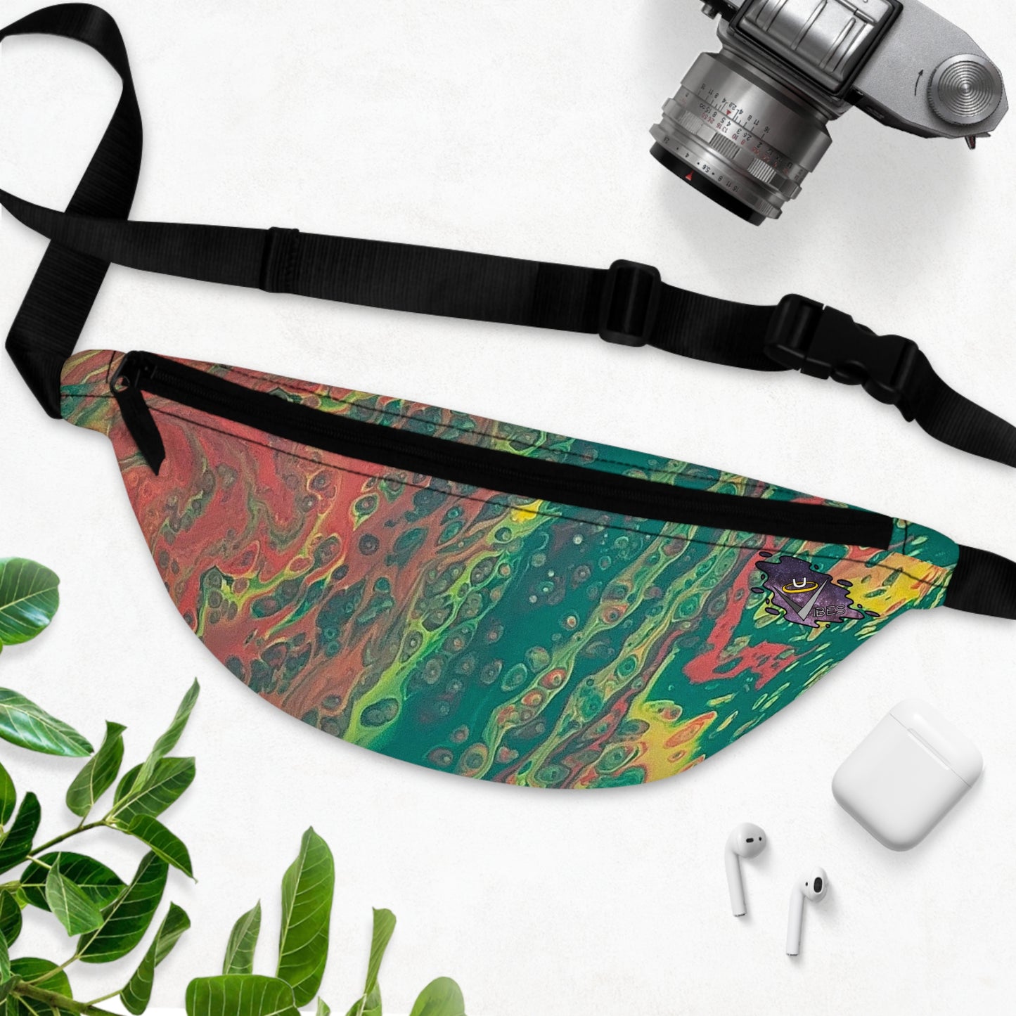 Green Sea Sunset Fanny Pack