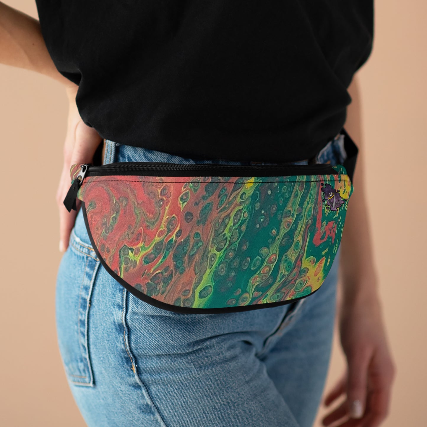 Green Sea Sunset Fanny Pack