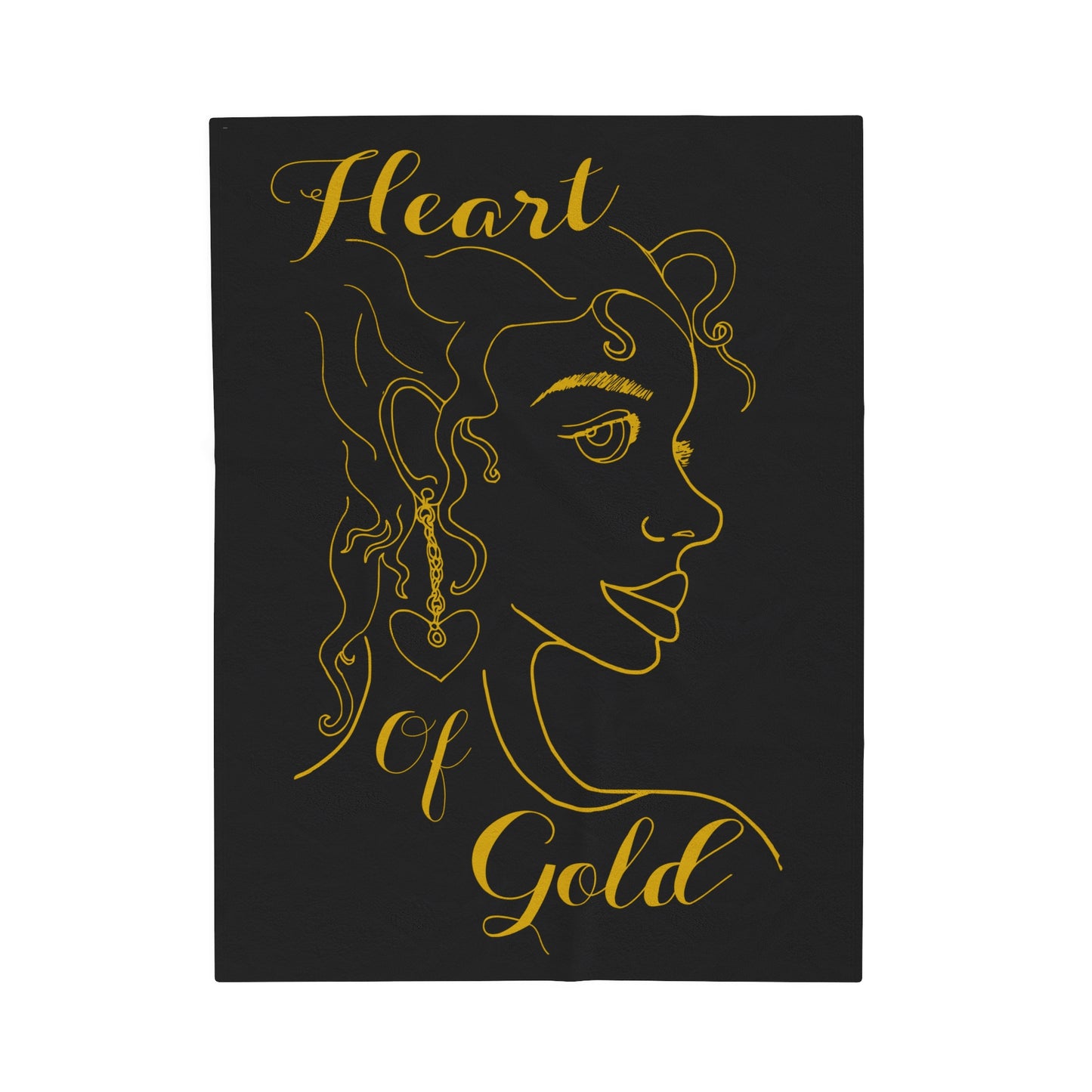 Heart Of Gold Thin Velveteen Plush Blanket