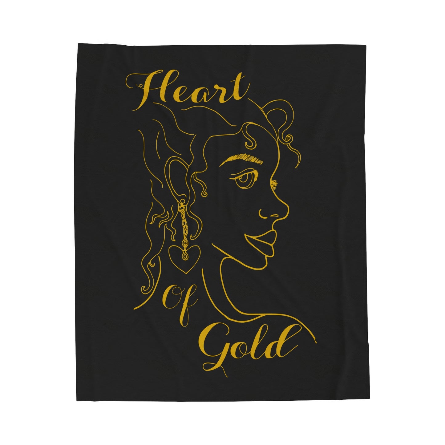 Heart Of Gold Thin Velveteen Plush Blanket