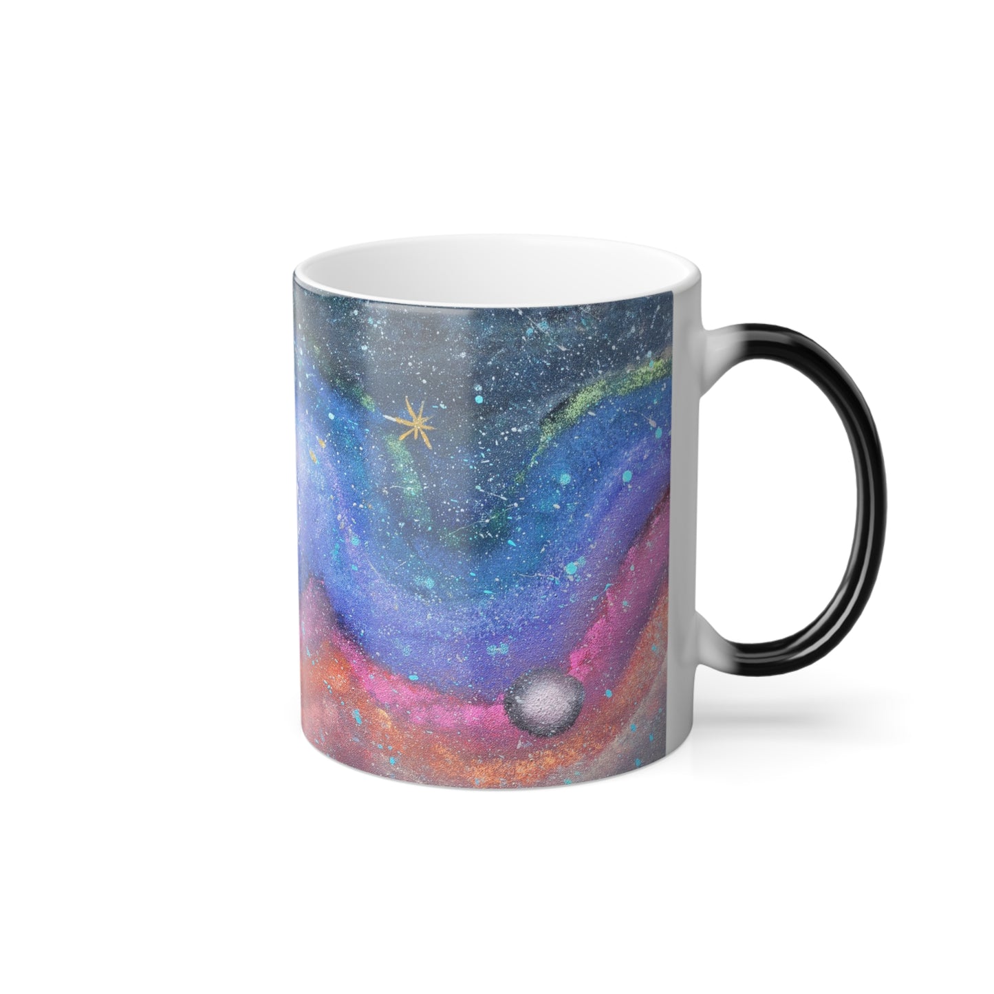 Violets Flourishing Fission Color Morphing Mug, 11oz UV