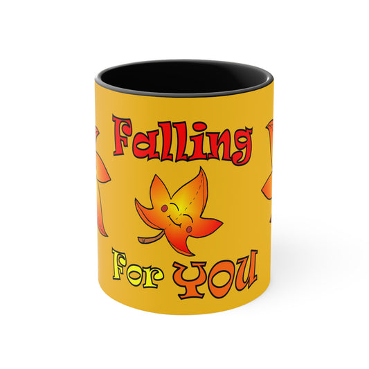 Falling For You Accent Coffee Mug, 11oz