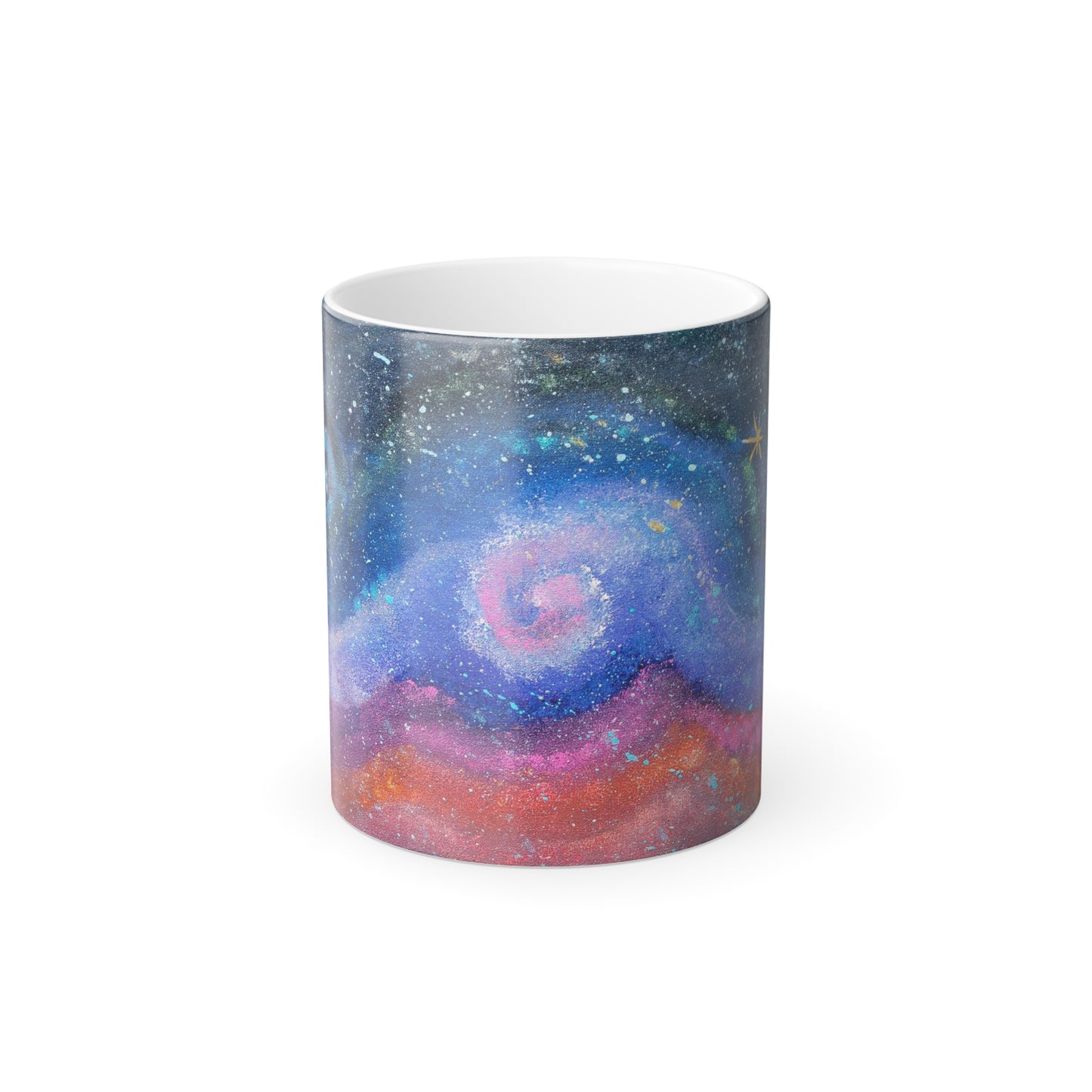 Violets Flourishing Fission Color Morphing Mug, 11oz UV