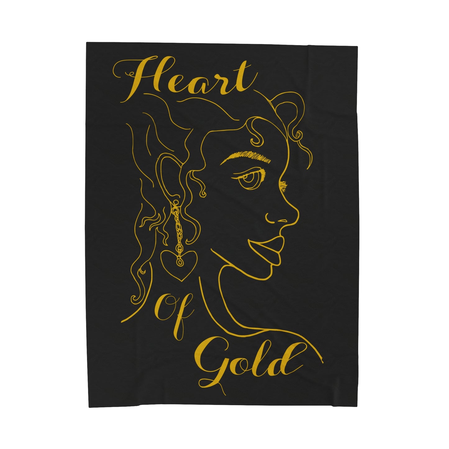 Heart Of Gold Thin Velveteen Plush Blanket