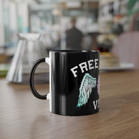 Free Mind Vibes Black Accent Mug