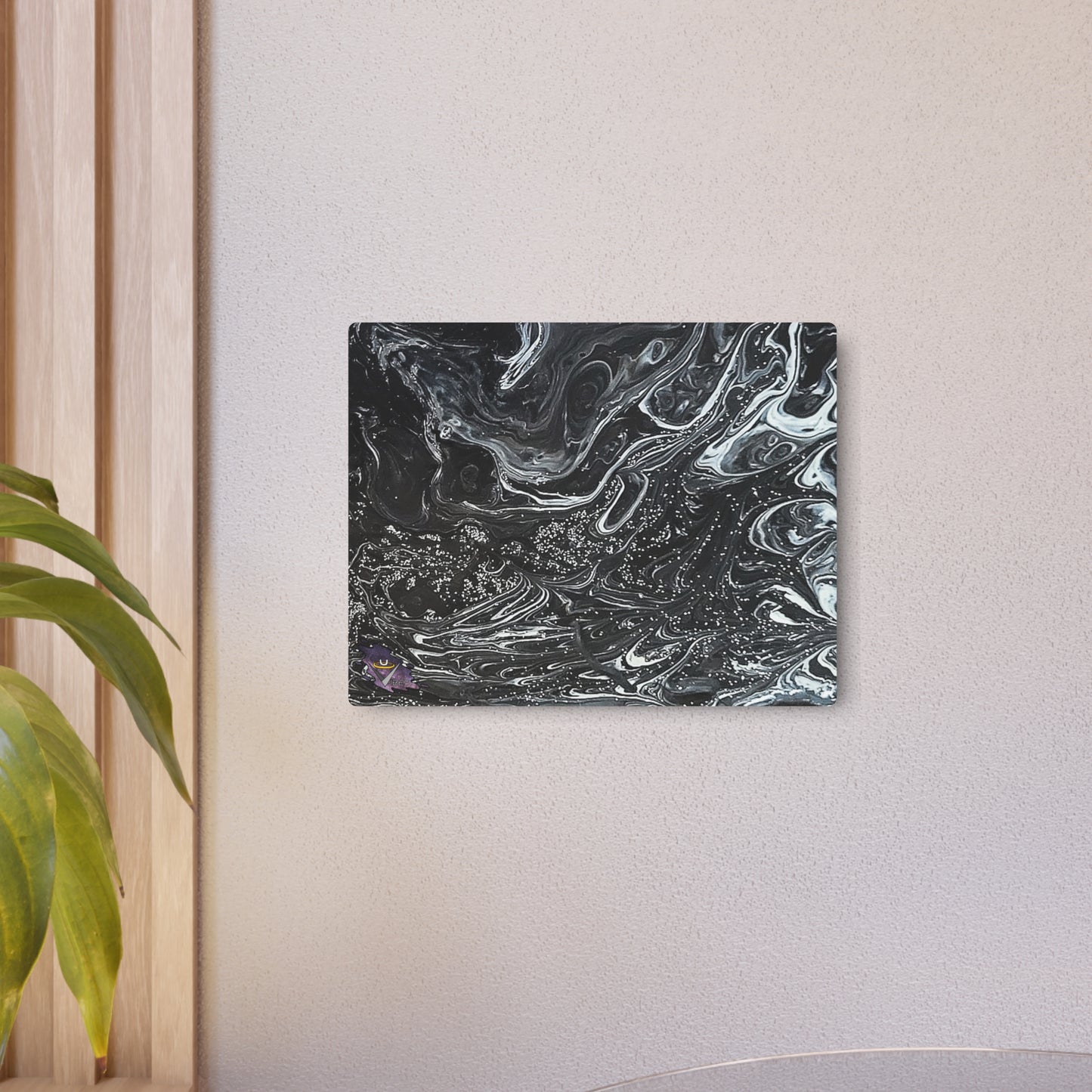 Noir Dragon's Ascension Metal Art Sign